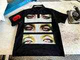 Gothic Aesthetic print tee – Y2K Harajuku Hip Hop Retro Cartoon Printed Lapel Short Sleev