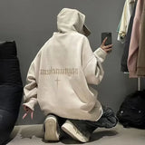 Autumn And Winter New Heavyweight Loose And Thick Hooded Suede Pullove