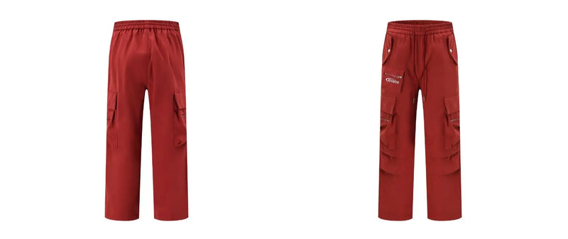 fashion loose streetwear cargo pant unisex casual multi pocket wide legs drewstring trousers hip hop joggers mens baggy pants unique joggers style 5083