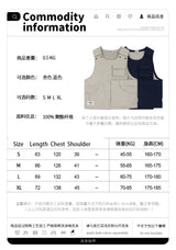 Winter 2024 new multi-pocket jacket waterproof vest