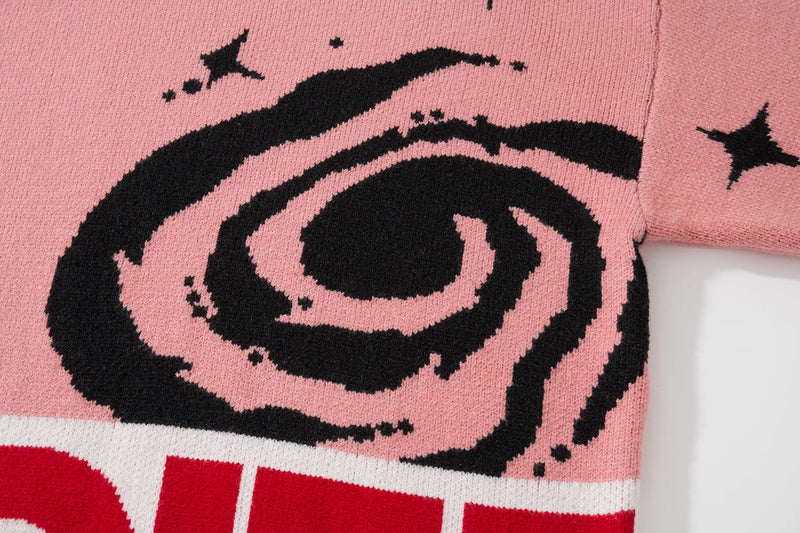 men sweater fashion abstract pattern harajuku streetwear hip hop letter knitted o neck sweater unisex loose knit sweater jumpers - soft fleece-lined outerwear, trendy hip hop fashion hoodie, graphic printed hoodie for men and women