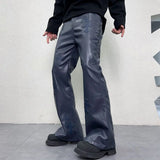 pu leather pants men streetwear fashion hip hop punk gothic vibe casual faux leather pant man boyfriend motorcycle trousers unique default style 3040