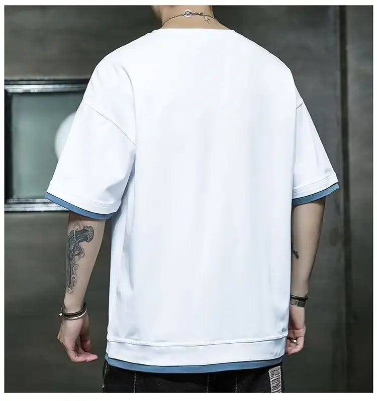 Glitchcore Chrome logo – Hot Summer Mens T Shirt Korean Version Of Harajuku High Stre