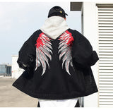 back wing embroidery denim jacket coat mens fashion hip hop harajuku jean coats outerwear casual streetwear jeans baggy jacke - variant style 6ac848 for streetwear fashion