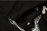 hip hop harajuku skeleton printed knitted sweater unisex pullover streetwear winter casual loose sweater warm jumpers knitwear - gothic aesthetic hoodie for winter, trendy hip hop fashion hoodie, anime inspired graphic hoodie