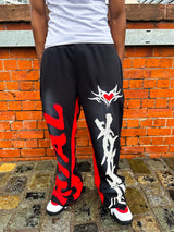 y2k sanitary pants casual pants elastic straight leg pants letter patchwork streetwear hip hop rap street dance matching pants unique default style 2206