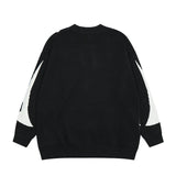 mens streetwear sweater hip hop letter geometry knitted sweater pullover new casual autumn o neck cotton sweater unisex jumpers - soft fleece-lined outerwear, high quality cotton hoodie, vintage look oversized hoodie