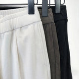 2024 spring and summer mens trousers loose casual fashionable trendy street solid color comfortable drawstring straight pants unique default style 3465