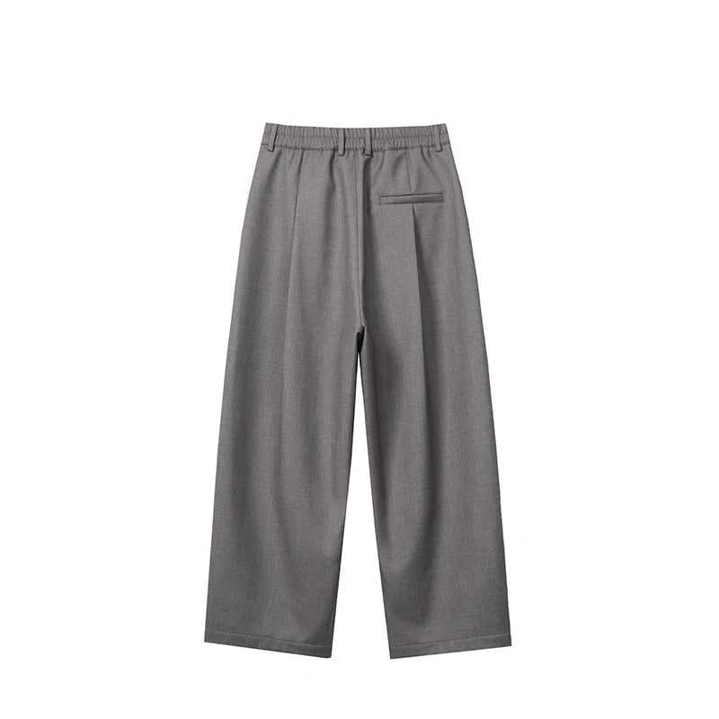 autumn winter plus velvet casual trouser men fashion loose thicken straight suit pant office man trousers minimalist street pants