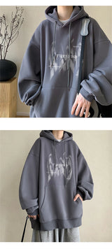 Bold Lettering Street Hoodie – New Gothic Letter Printed Hoodies For Men Autumn Hip Hop Oversized Hooded Sweatshirt Y2K Streetwear Graphic Hoodie Tracksuit | Gothic Drop #15