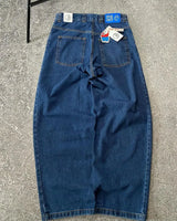 hip hop streetwear big boy jeans y2k embroidery pattern retro blue baggy jeans pants men women fashion pants clothing ripped baggy denim
