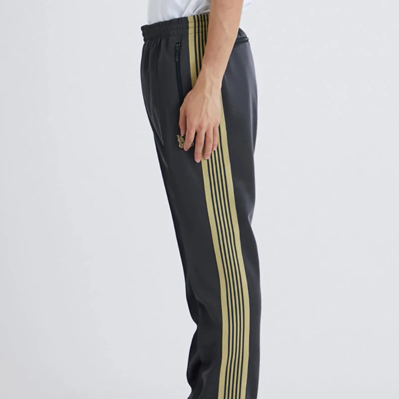 best quality embroidery logo new pants men woman side edge weaving stripe drawstring loose casual grey motion trousers unique default style 5120