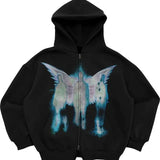 Gothic Retro High Street Hoodies Y2K Zip Up Hoodie Men And Women Cloth