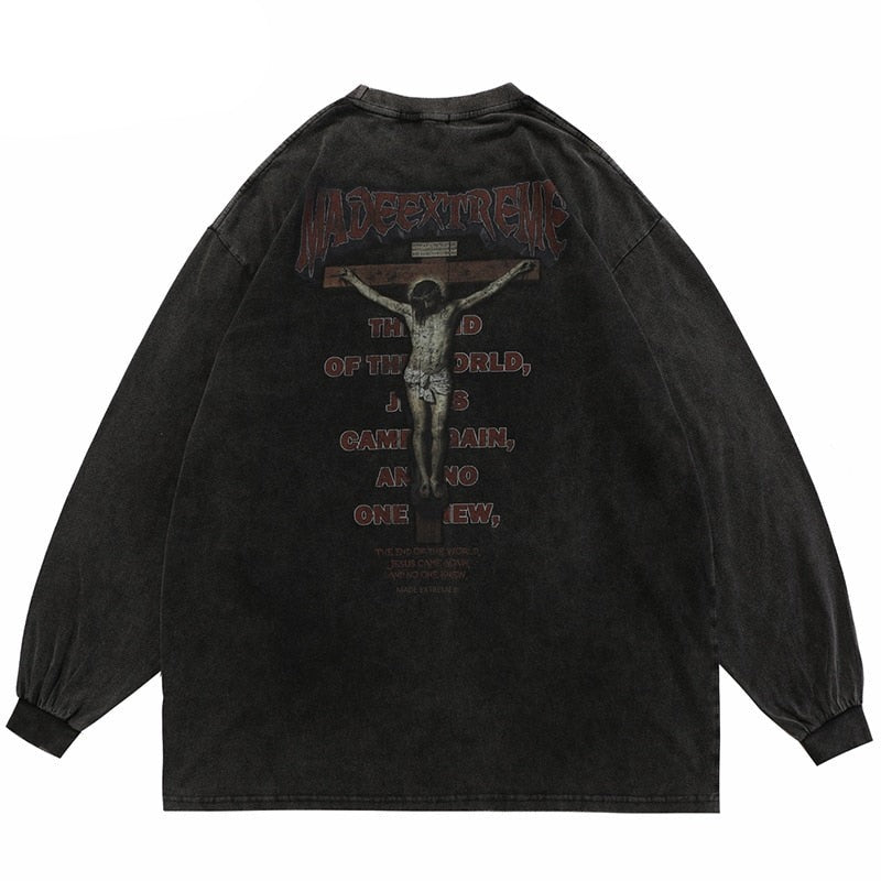 "Fallen King" Unisex Men Women Streetwear Graphic Sweatshirt Daulet Apparel