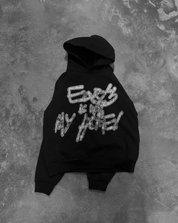 Harajuku Oversized Gothic Letter Print Hoodies Women Streetwear Sweats