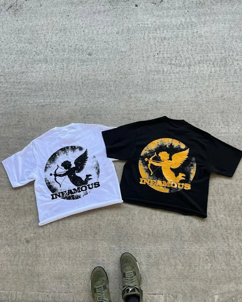 Sadcore Streetwear – American Sweetheart Graphic T Shirts Oversized Y2K Top – Edgy Streetwear for All Genders
