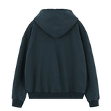 Dystopian city hoodie with dark futuristic aesthetic