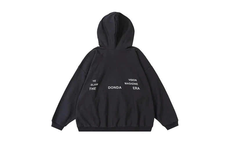 Kanye Donda Doves Music Surrounding Logo Printed Brushed Cotton Hoodie