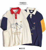 Harajuku Melting smiley – 2024 Summer New Trendy Men And Women Polo Short Sleeved Coup