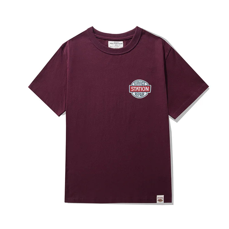 Harajuku Chrome logo – Amekaji Vintage Printed T Shirt Men 2023 Spring Summer New C