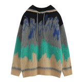 hip hop knitted pullover, bold design pullover, cozy fashion fit, stylish street outfit, modern aesthetic appeal