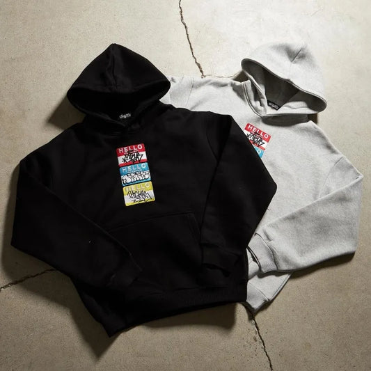 Y2K Street Fashion Casual Loose Jacket Men Harajuku Personalized Pullo
