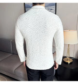 Cyberpunk Crying character – Semi Turtleneck Stretch Slim Fit T Shirt Men Long Sleeve Thi