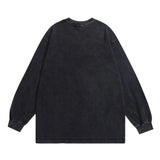 Gothic Vintage t-shirt – Distressed Washed T Shirt Harajuku Skull Letter Pritned Unis