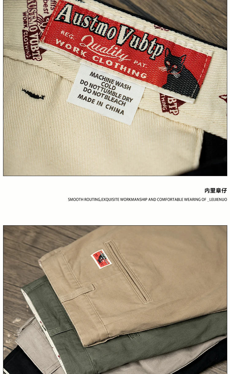 men business casual fashion pure cotton commute pants japanese streetwear amikaji fashion straight cargo pant trouser unique cargo style 2029