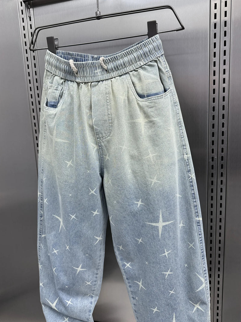 y2k men baggy pants drawstring hip hop baggy harem japanese korean streetwear harajuku casual hip hop jeans men trousers stacked flare jeans