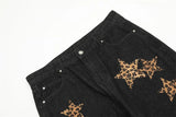 black baggy jeans men star patchwork straight denim pants fashion jeans male streetwear hip hop y2k loose trousers unique jeans style 829