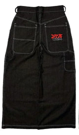 true religion y2k gothic vintage hip hop street leisure denim pants fashion embroidered straight leg wide leg jeans men clothing unique jeans style 4142