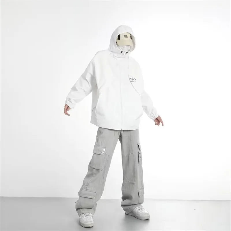 minimalist streetwear jacket, bold fashion piece, aesthetic