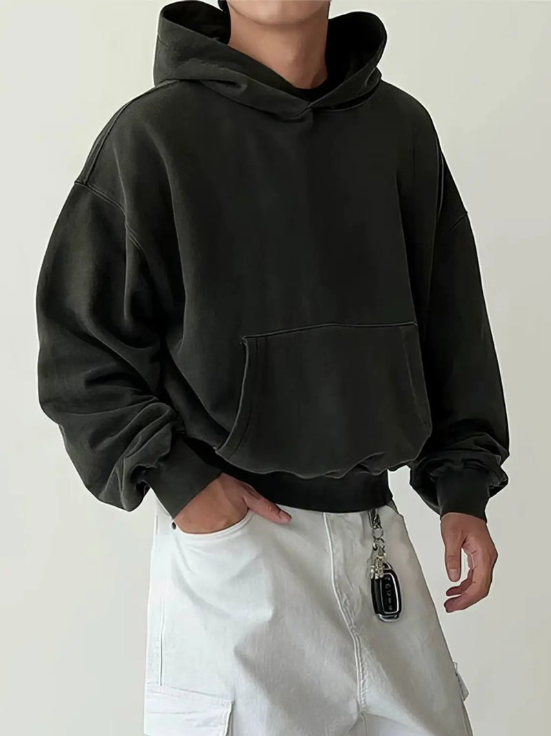 2024 New Casual Versatile Korean Style Hooded Loose Sweatshirt for Men Spring Autumn New Y2K Retro Style High-end Tops Jackets