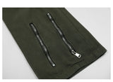 hip hip pants men bottom zipper cargo pants streetwear side pockets harajuku joggers unisex baggy loose straight cotton trousers unique joggers style 3239