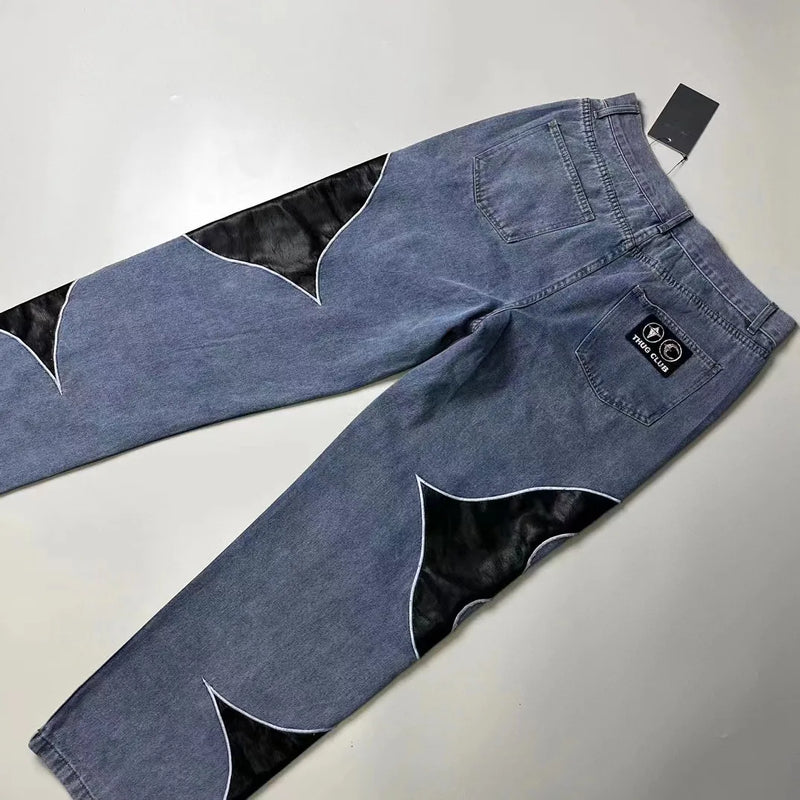 2024 brand new thug club denim zipper slim fit straight pant jeans cotton denim pants comfort casual jeans size s xl u54 unique jeans style 1482
