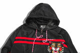 New 2022 Warm Winter Luxury Men Embroidered leopard Zipper Casual Mess Inside Windbreaker With Hoody Trench Jackets Coat #A457