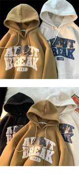 Vintage Cartoon Printing Graphic Hoodie Sweatshirts Men's Oversized Y2K Hoodies American Hip Hop Fashion Hoody Streetwear