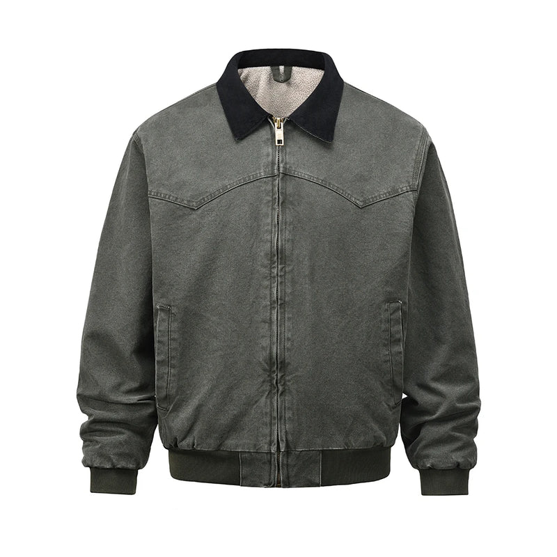 Baggy minimalist streetwear lapel bomber high