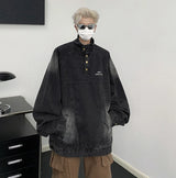Harajuku Y2K Black Pullover Hoodie Vintage Punk Men Casual Hoodie Amer