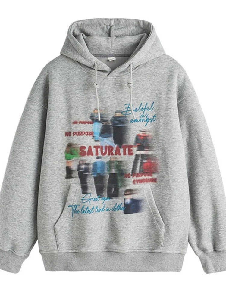 Throwback hip-hop hoodie with oversized silhouette