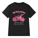 Glitchcore Graphic tee – Pink Anime Skull Printed T Shirt Hip Hop Streetwear Oversize