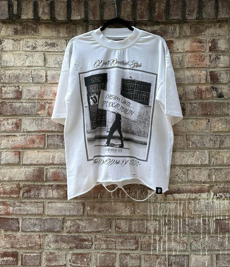 Skatercore Graphic tee – 2024 American Street Fashion Brand Hip Hop Retro Short Sleev