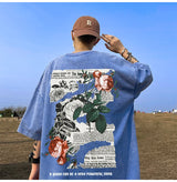 Y2k Vintage Anime – Rose Will Bloom All The Time Goth Letter Design Printed