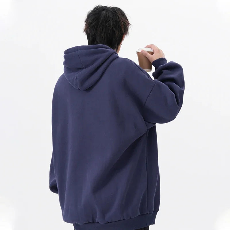 Men's Soft Knit Zip-Up Sweater – American Street Mottled Letter Print Hoodies For Men 2024 New Hip Hop Fashion Hooded Sweatshirt Couple Y2K Vintage Hoodie | Zip Knit Drop #156
