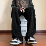 autumn casual pants men fashion straight plaid pants men streetwear hip hop loose wide leg pants mens vintage trousers m 3xl urban fashion pants