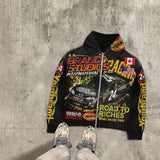 Y2K Graphic Tee – Vintage War Graphic Print Hoodies Women Y2K Tops Sweatshirt