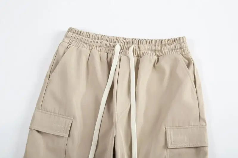 fashion casual hip hop joggers side button trousers elastic waist drawstring track sweatpants new cargo streetwear mens pants unique joggers style 4773