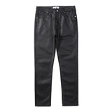harajuku black jeans mens vibe waxed casual trousers straight pockets oversized pencil pants loose hip hop mens pants stacked flare jeans