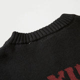 ripped goth women y2k men sweaters vintage black oversized knitted sweater harajuku anime fashion winter 2023 knit tops pullover aesthetic street look hoodie, high quality cotton pullover, oversized graphic print design